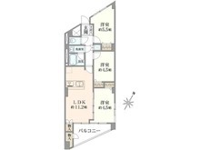 【東京都/足立区梅田】梅田マンション A棟 間取り図