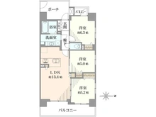 【東京都/足立区東六月町】グーディッシュ竹の塚弐番館 間取り図