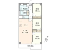 【東京都/足立区梅田】梅島グリーンマンション 間取り図