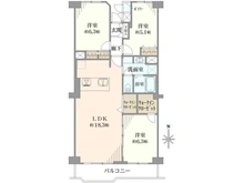 【東京都/足立区大谷田】ボナハイツ中川 1号棟 間取り図