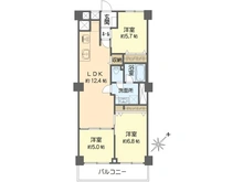【千葉県/市川市末広】ルネ行徳205号室 間取り図