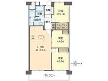 【東京都/江戸川区南葛西】なぎさニュータウン 1号棟 間取り図