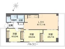 【千葉県/市川市幸】行徳南スカイハイツ C棟 間取り図
