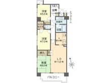 【千葉県/市川市田尻】コスモ市川ガーデンコート 間取り図