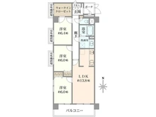 【埼玉県/さいたま市見沼区大字蓮沼】エクセル大宮東3番館 間取り図