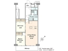【埼玉県/戸田市喜沢南】戸田第二スカイハイツ 間取り図