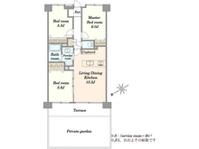 【埼玉県/戸田市本町】ヴェラハイツ戸田公園 間取り図