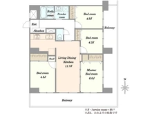 【埼玉県/さいたま市緑区大字大間木】ライオンズマンション東浦和第2 間取り図