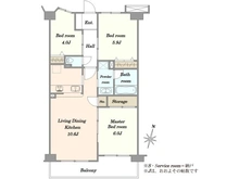 【埼玉県/さいたま市南区曲本】メイツ武蔵浦和ガーデン 間取り図