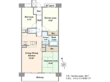【埼玉県/戸田市南町】コスモ戸田公園リバーシティイースト 間取り図