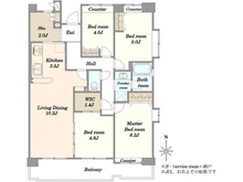 【埼玉県/戸田市南町】ハイラーク戸田公園 間取り図