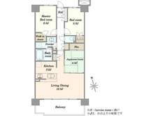【埼玉県/朝霞市泉水】スカイヒルズ メイツ朝霞台 間取り図