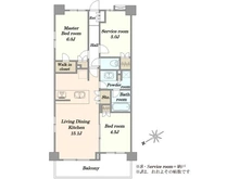 【埼玉県/朝霞市岡】アンビシャス朝霞台 間取り図
