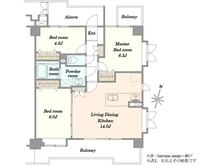 【埼玉県/越谷市南越谷】南越谷ローヤルコーポ 間取り図