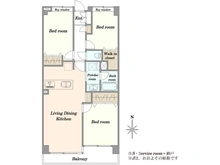 【埼玉県/さいたま市南区鹿手袋】コスモ武蔵浦和エクシード 間取り図