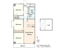 【埼玉県/さいたま市桜区栄和】ユッサ浦和 間取り図