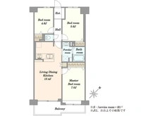【埼玉県/さいたま市南区白幡】メイツ武蔵浦和 間取り図
