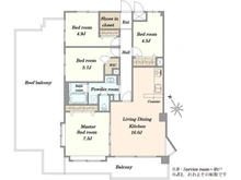 【埼玉県/さいたま市南区四谷】武蔵浦和第弐ローヤルコーポ 間取り図