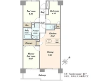 【埼玉県/さいたま市南区白幡】武蔵浦和パーク・ホームズ 間取り図