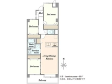 【埼玉県/戸田市上戸田】コスモパーク戸田弐番館 間取り図