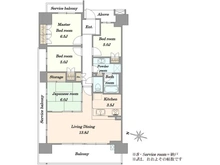 【埼玉県/戸田市下前】グランシンフォニア　WEST棟 間取り図