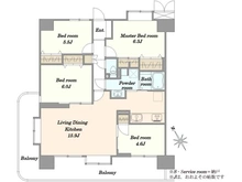 【埼玉県/朝霞市膝折町】シャルマンコーポ第3朝霞 間取り図