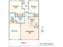 【埼玉県/戸田市上戸田】コスモ戸田パークスクエア 間取り図