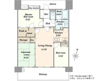 【埼玉県/戸田市美女木北】デュオコート武蔵浦和 間取り図