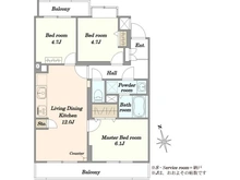 【埼玉県/戸田市大字新曽】ライオンズマンション戸田第2 間取り図