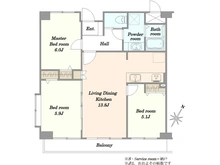 【埼玉県/さいたま市南区白幡】コスモノーブル武蔵浦和III 間取り図