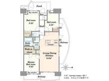 【埼玉県/戸田市南町】ハイラーク戸田公園 間取り図