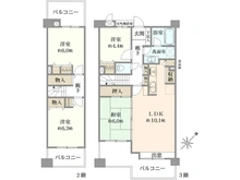 【埼玉県/志木市本町】ザ・ステイツ志木パークステージ 間取り図