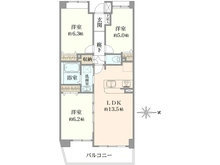 【埼玉県/さいたま市浦和区木崎】コスモ浦和ガーデンフォルム 間取り図