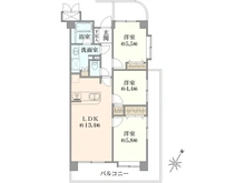 【埼玉県/さいたま市南区沼影】武蔵浦和第7ローヤルコーポ 間取り図