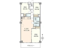 【埼玉県/草加市北谷】草加松原ハイツA棟 間取り図