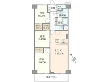 【埼玉県/川口市大字辻】鳩ヶ谷スカイハイツ 間取り図