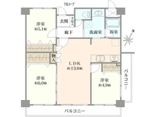 【埼玉県/さいたま市南区白幡】コスモノーブル武蔵浦和III 間取り図