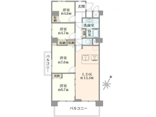 【埼玉県/さいたま市浦和区針ヶ谷】コープ野村浦和2号棟 間取り図