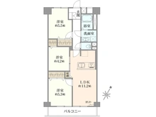 【埼玉県/草加市栄町】パルムハウス松原 間取り図