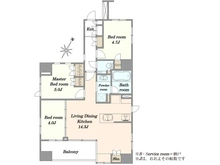 【東京都/世田谷区太子堂】アジールコフレ三軒茶屋 間取り図