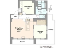 【東京都/世田谷区三軒茶屋】ダイヤアクテイ三軒茶屋 間取り図