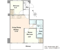 【東京都/世田谷区三軒茶屋】ニューウェルハイツ第1三軒茶屋 間取り図