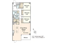 【東京都/港区元麻布】ウィスタリア元麻布 間取り図