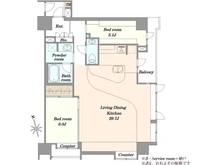 【東京都/世田谷区世田谷】コスモ世田谷 間取り図