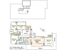 【東京都/世田谷区三軒茶屋】プレステージ三軒茶屋 間取り図