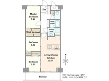 【東京都/世田谷区三軒茶屋】ライオンズマンション三宝徳 間取り図