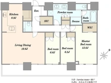 【東京都/中央区佃】ザ・クレストタワー 間取り図