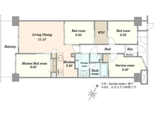 【東京都/江東区豊洲】オーベルグランディオベイ・フロント 間取り図