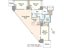 【東京都/江東区東雲】アップルタワー東京キャナルコート 間取り図