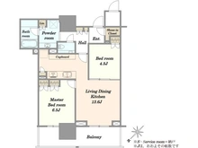 【東京都/江東区豊洲】ブランズタワー豊洲 間取り図